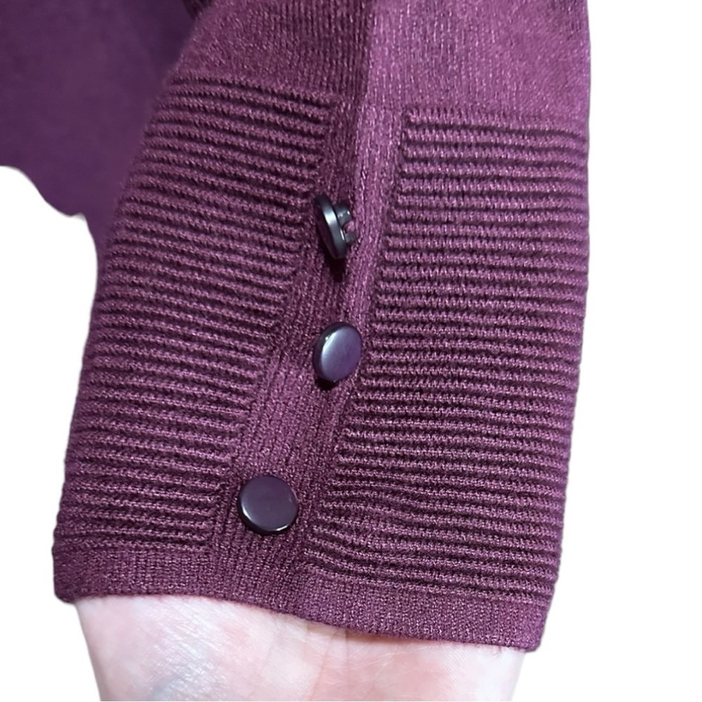 Evolution Burgundy Cardigan Size XS NWT - Picture 4 of 8